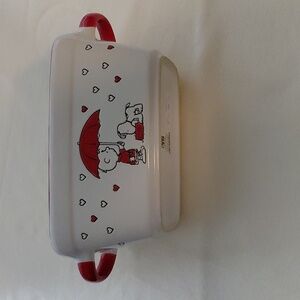 NWT Peanuts White Ceramic Dish